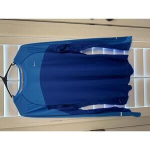 NIKE MILER DRI FIT Womens Long Sleeve Shirt  Blue Running Sz XL